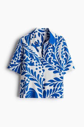 H&M Gecrinkelte Viskosebluse - Blue