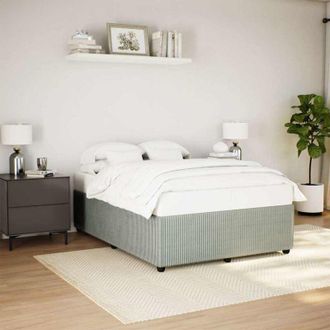 vidaXL Vidaxl - Estructura De Cama Sin Colch&oacute;n Terciopelo Gris Claro 140x200 Cm