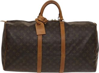 Louis Vuitton Keepall 55 Brown Canvas Travel Bag (Pre-Owned)