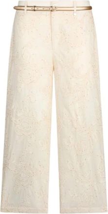 Liu Jo Cropped Broeken - Dames - Vrijetijds broeken - Beige - L - Broeken