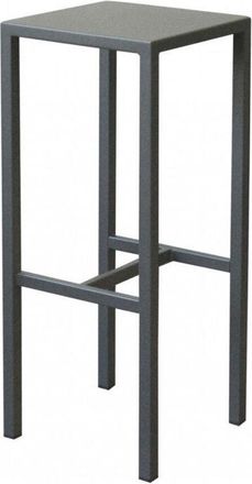 No Brand Sgabello alto fisso in metallo quadrato antracite 30x30xH75 cm