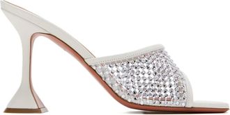 Amina Muaddi 95mm rhinestone-embellished sandals - women - Lamb Skin/Goat Skin/Thermoplastic Polyurethane (TPU)/Lamb Skin/CALFSKIN/Crystal - 37.5