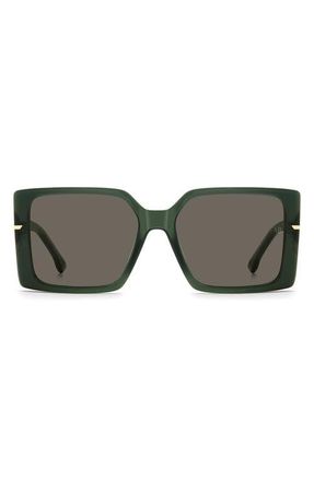 Victoria Beckham VB 1023/S 57mm Square Sunglasses in Khaki/green at Nordstrom