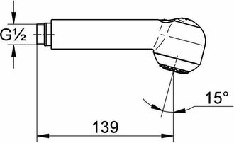 GROHE Teleducha De Doble Chorro Eichelberg Para Lavabo Cromado Al Dente
