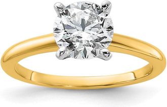 Diamond2Deal 14k Yellow Gold 1 1/2 Ct Certified Lab Grown Diamond Solitaire Engagement Ring