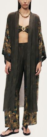 Nocturne Printed Long Robe in Multi-Colored at Nordstrom, Size Medium