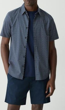 Theory Irving Short Sleeve Button-Up Shirt in Blatic/fog at Nordstrom Rack, Size X-Large