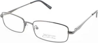 Signature Unisex Grey Rectangular Eyeglass Frames 1118Gunmetal52