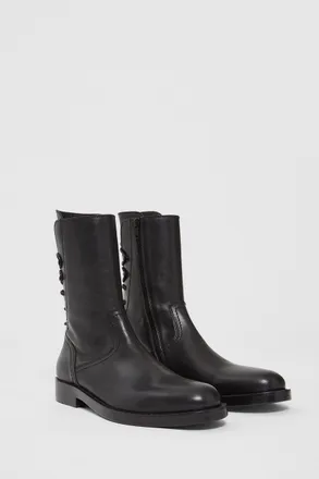 Ann Demeulemeester Heiko Laced Back Ankle Boots Santiago