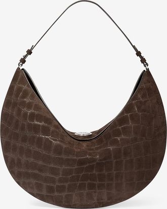 Jacquemus Halbmondf&ouml;rmige Schultertasche aus Wildleder Calisso Rond