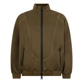 Herno Bomber Jackets, female, Green, Size: XS Khaki green bomber jacket with versatile and casual design