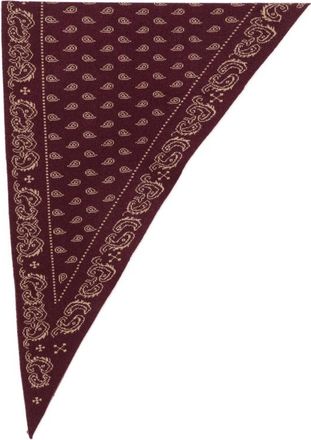 Guest In Residence Paisley-knit Triangle Scarf