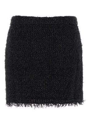 Gucci Womens Black Viscose Blend Mini Skirt Gonne