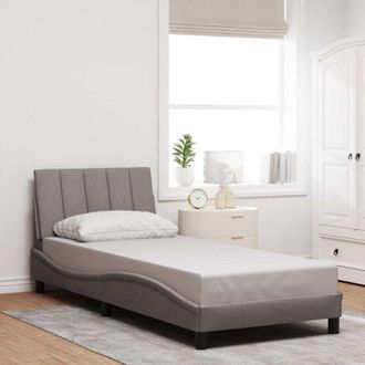 vidaXL Estructura De Cama Sin Colch&oacute;n Tela Taupe 90x200 Cm Vidaxl