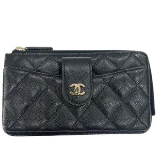 Chanel Pre-owned Vintage Pouch - Dames - Pre-owned - Zwart - Maat: ONE Size Leer