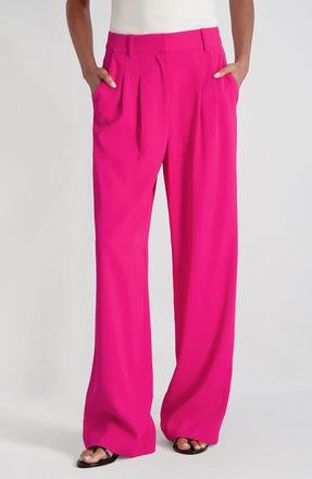 French Connection Harrie Wide Leg Suiting Pants in 80-Electric Pink at Nordstrom, Size 10