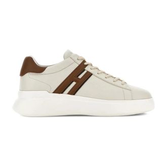 Hogan Sneakers, male, Beige, Size: 8 1/2 US H580 Allacciato H Profilo