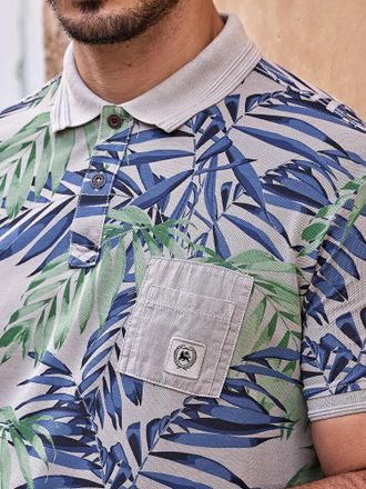 Lerros Poloshirt »LERROS Herren Poloshirt, floral bedruckt«