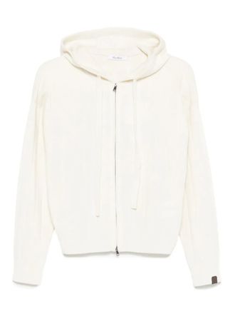 Max Mara hooded cashmere cardigan - Neutrals