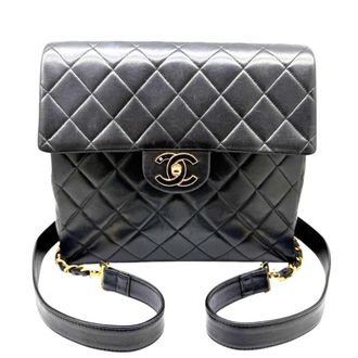 Chanel Black Leather Backpack (Pre-Owned)