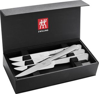 Zwilling Porterhouse Razor-Sharp Steak Knife Set of 8 with Black Presentation Case, Gift Set