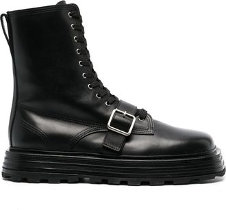 Jil Sander lace-up leather ankle boots - men - Leather/Calf Leather - 40 - Black