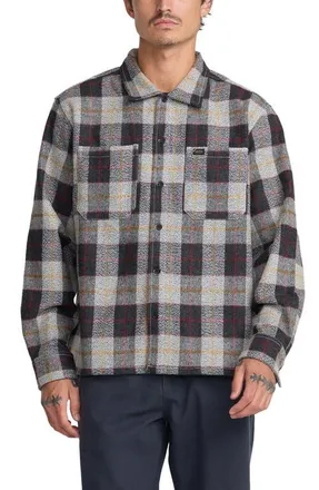 Rvca Dayshift Flannel Button-Up Shirt in Purple Multi at Nordstrom, Size Xx-Large