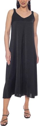 Tash + Sophie Solid Crinkle Satin Maxi Skirt