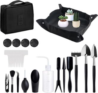 OEM Juego De 30 Mini Herramientas De Jardiner&iacute;a (50 X 50 Cm), Tapete De Jardiner&iacute;a Impermeable, Tapete Para Macetas Con Bolsa De Almacenamiento Para Uso I