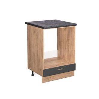 Vicco Armario Para Horno Empotrado Fame-line, Antracita-oro, 60 Cm, Et Antracita Vicco