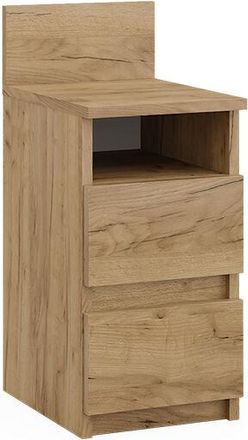 Vicco Monty, Roble Dorado, 25 X 59.1 Cm Con 2 Cajones