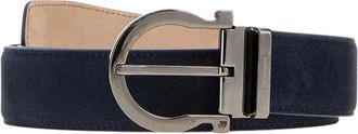 Ferragamo Accessoires, Heren, Blauw, 90 CM, Su&egrave;de, Gancini Su&egrave;de Riem