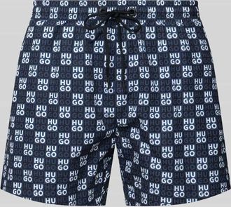 HUGO BOSS Regular Fit Badeshorts mit Label-Pr&auml;gung Modell AARON in Royal, Gr&ouml;&szlig;e XXL