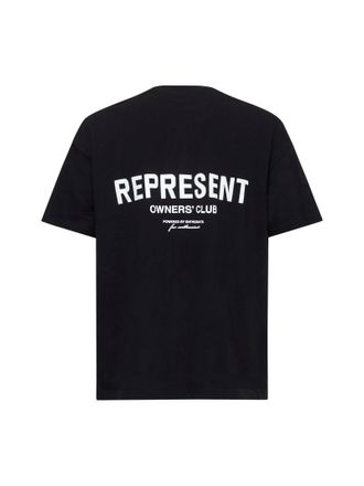 Represent Mens T-Shirt Owners Club Black Cotton T-Shirts And Polos
