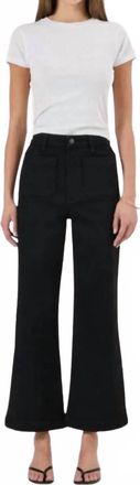 Rolla's Sailor Ankle Wide Leg Denim Jeans In Rinse Black
