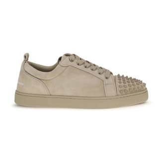 Christian Louboutin Louis Jr Spikes Canopy Sneakers - Heren - Schoenen - Beige - Maat: 42 EU Leer