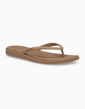 Crocs Womens Crocs Miami EVA Womens Milk Chocolate Flip Flops - Brown - Size: UK 8 / eu 41/42 / us w10