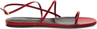 Khaite strappy flat sandals - women - Calf Leather/Calf Leather/Calf Leather - 37.5 - Red