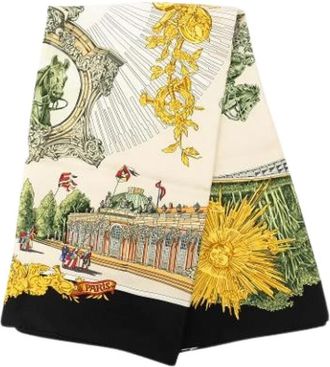 Herm&egrave;s Pre-owned Sanssoucy Zijden Sjaal - Dames - Vintage Accessoires - Veelkleurig - ONE Size - Vintage