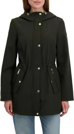 Shelli Segal Fleece Lined Hooded Jacket in Moss Green at Nordstrom Rack, Size Xx-Large