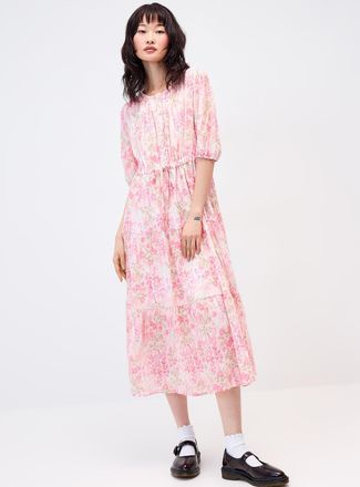Twik Womens Airy flowers tiered maxi dress