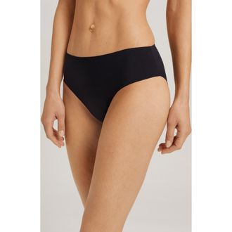 Hanro Invisible Touch High Cut Briefs in Black at Nordstrom, Size Medium