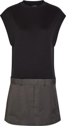 Acne Studios Elara Layered Cotton Mini Dress - Black - 42 (UK14 / L)