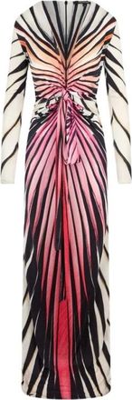 Roberto Cavalli Kleedjes, Dames, Veelkleurig, S, Ray Of Paradise Print Maxi Jurk