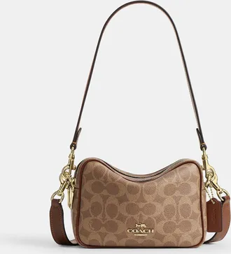Coach Mini Carey Crossbody Bag In Signature Canvas