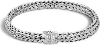 John Hardy Classic Chain 0.1Ct Diamond Sterling Silver Bracelet - Bbp9042dixm