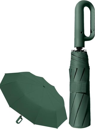 Generic Automatic Folding Umbrella - 105cm Windproof Canopy, Open Design, Compact Travel Cover | All-Weather Protection with Commute, Outdoor Activity Use