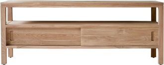 Tikamoon Mueble para TV de teca maciza de 130 cm