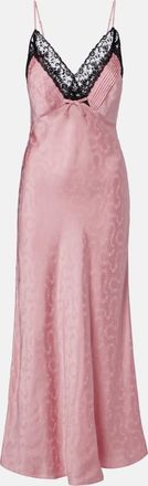 Rixo Alberta floral satin jacquard maxi dress