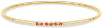 Bony Levy 18K Gold El Mar Gemstone Bangle Bracelet in 18K Yellow Gold/ruby at Nordstrom, Size 7